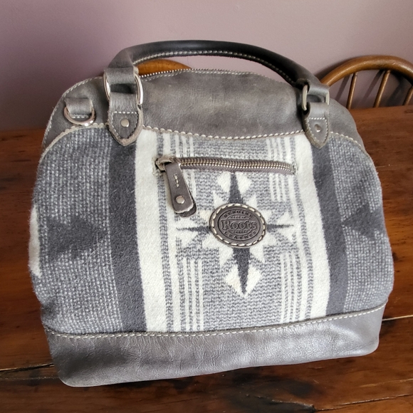 Roots Handbags - *RARE* Roots x Pendleton grey smoke bag...only one. Very collectible.